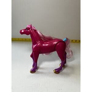 Hairmazing Horse Movable Posable Legs Hot Pink Gold Horseshoes